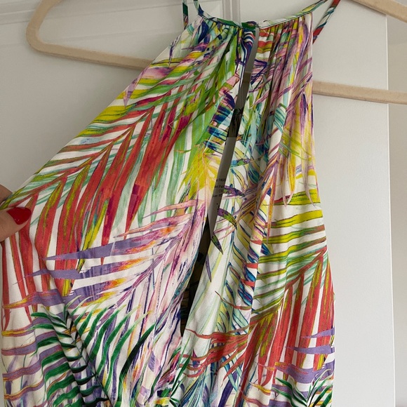 PARKER TROPICAL PRINT TIERED KEYHOLE DRESS - Picture 12 of 13